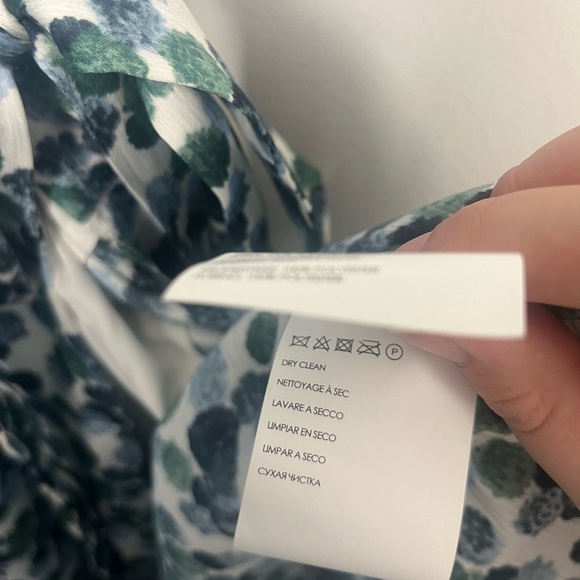 Club Monaco Zaydie Asymmetrical Wrap Dress green blue white size 2 going out - Picture 7 of 9